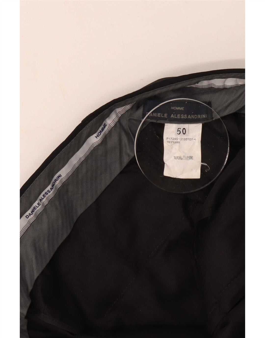 Abito da uomo a 2 bottoni Daniele Alessandrini IT 50 Large W34 L32 Nero
