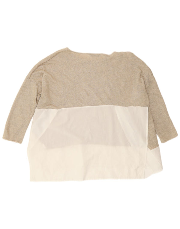 Top Zara da donna oversize in camicetta UK 10 Small color oro