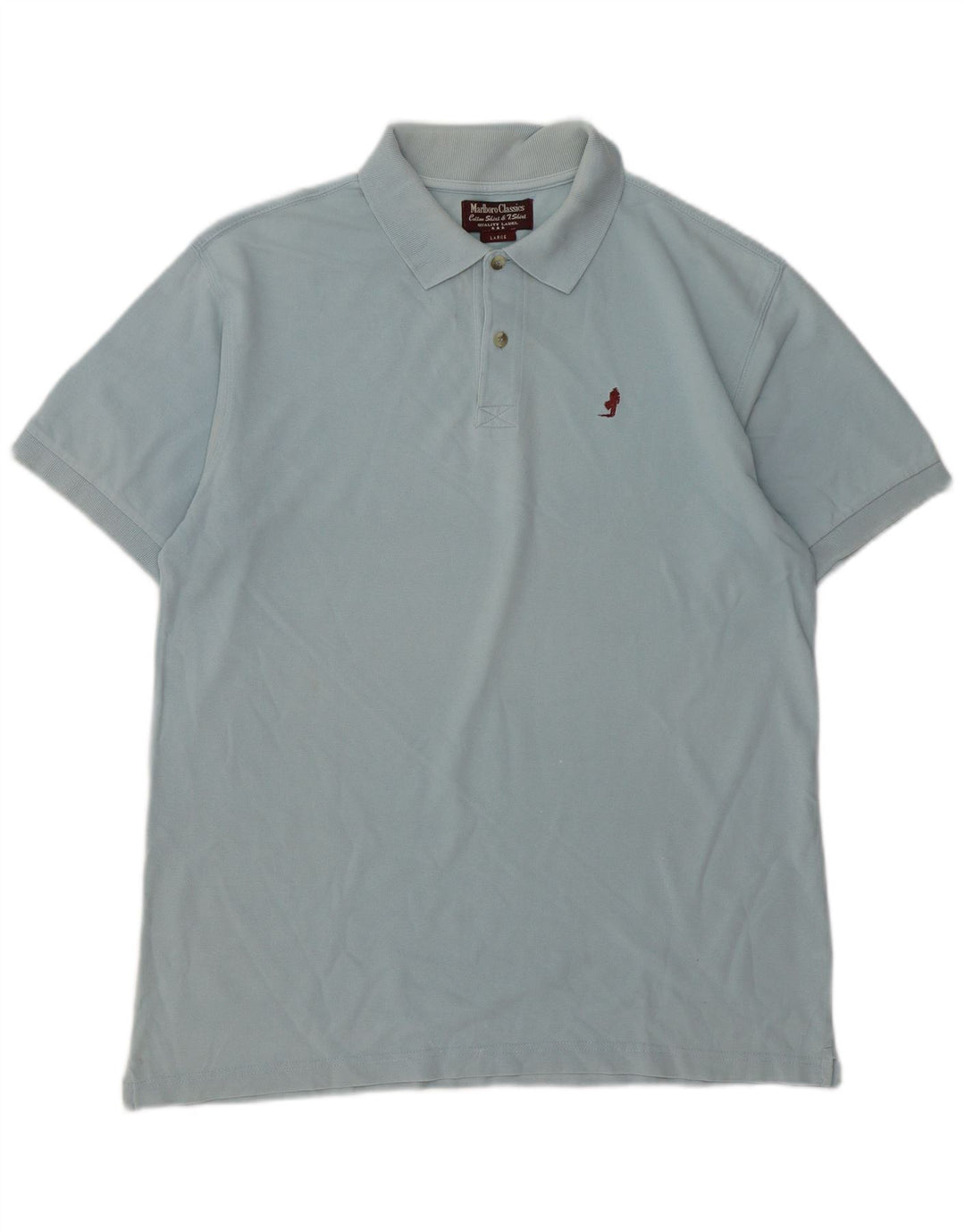 Polo da uomo Marlboro Classics grande in cotone blu