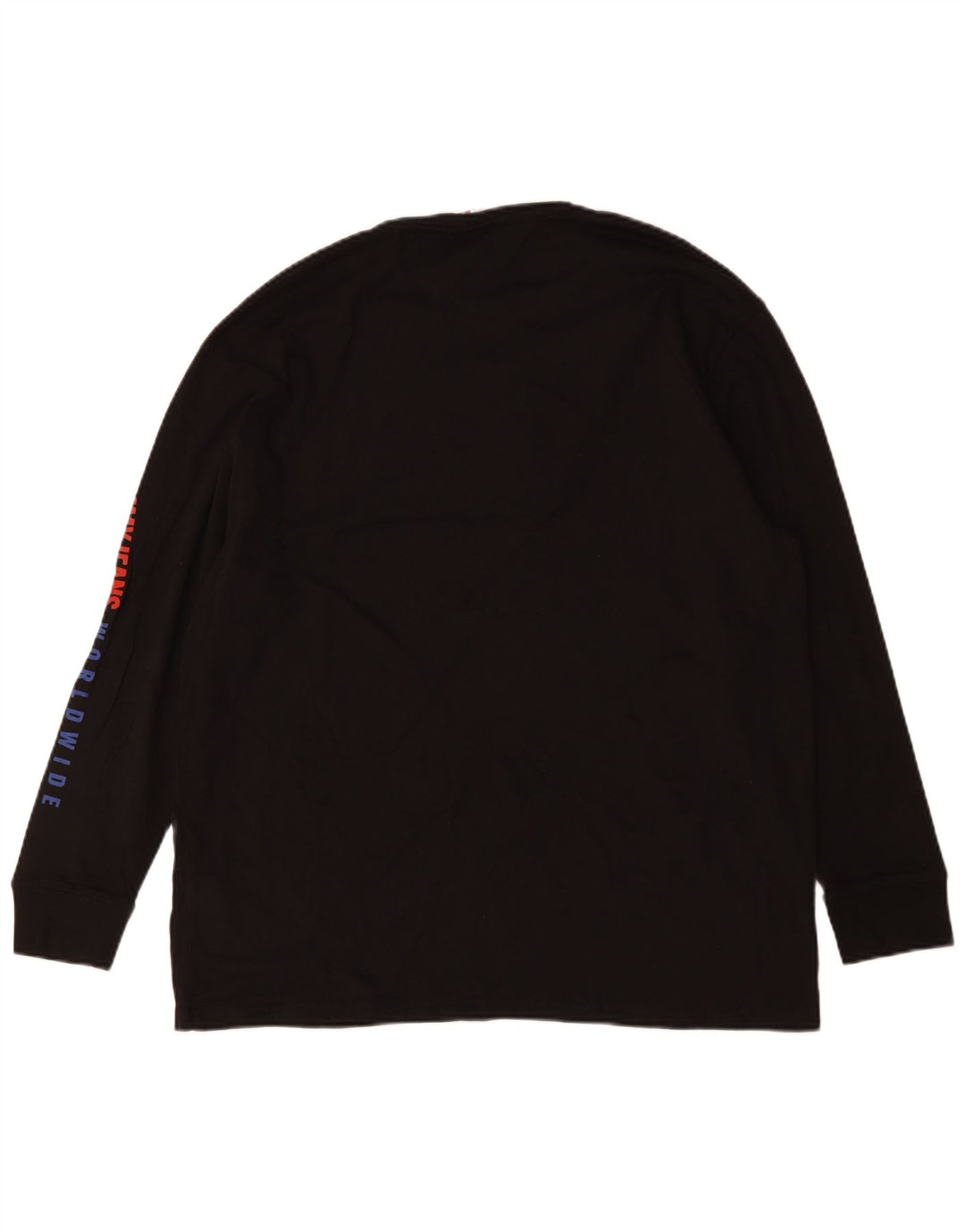 Tommy Hilfiger Maglietta grafica da uomo a maniche lunghe in cotone nero medio