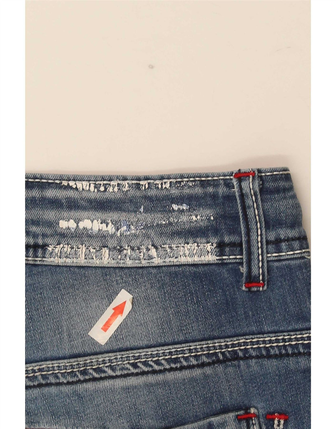 Pantaloncini di jeans vintage da donna IT 44 medi W32 cotone blu