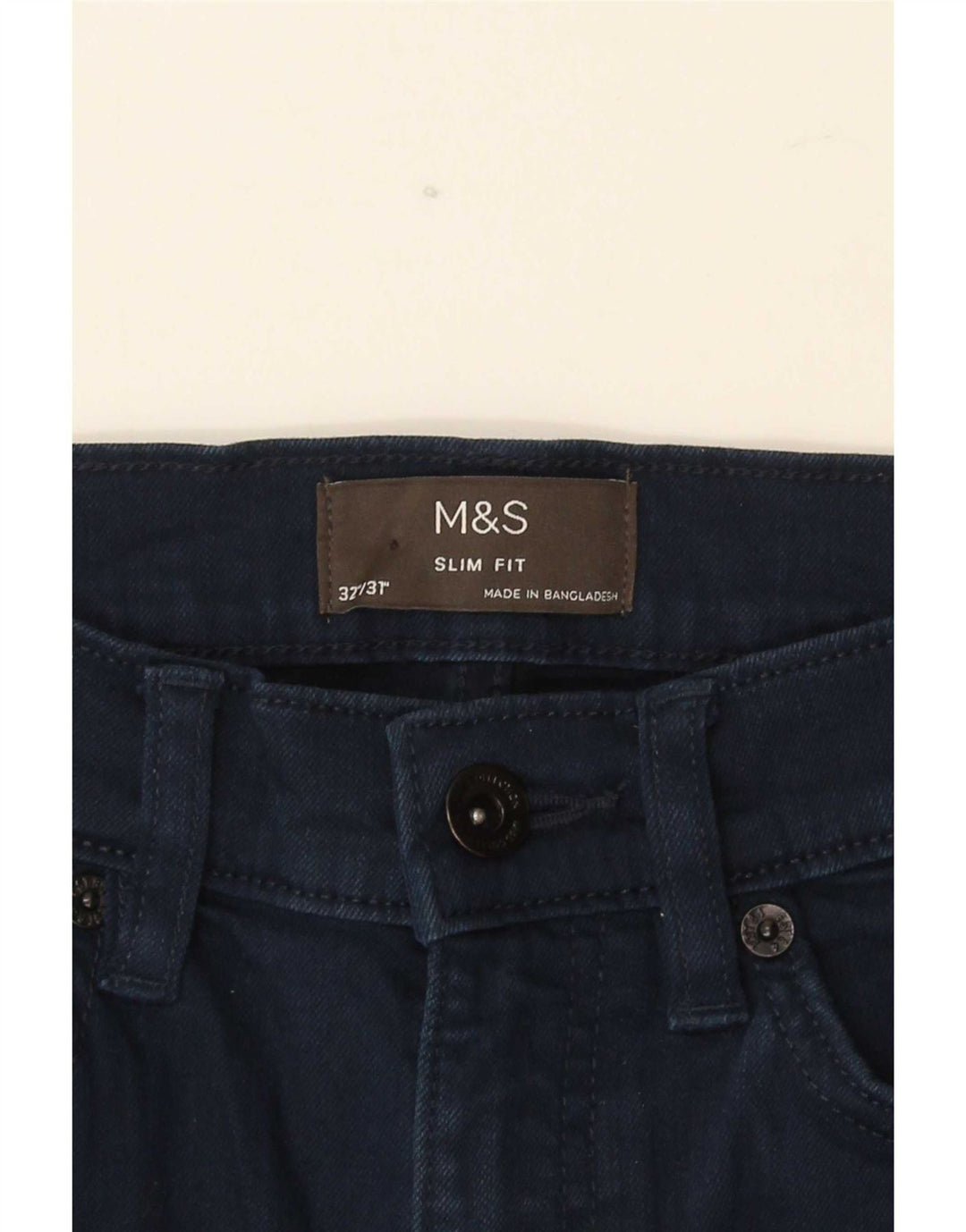 Jeans slim da uomo Marks & Spencer W32 L31 cotone blu