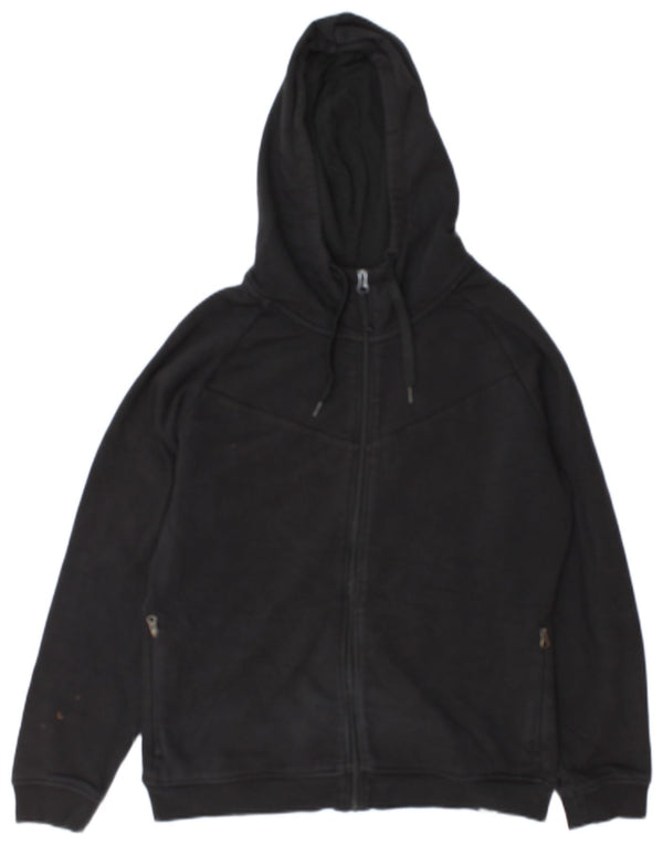 The North Face Womens Graphic Zip Hoodie Sweater UK 16 Large Black Cotton