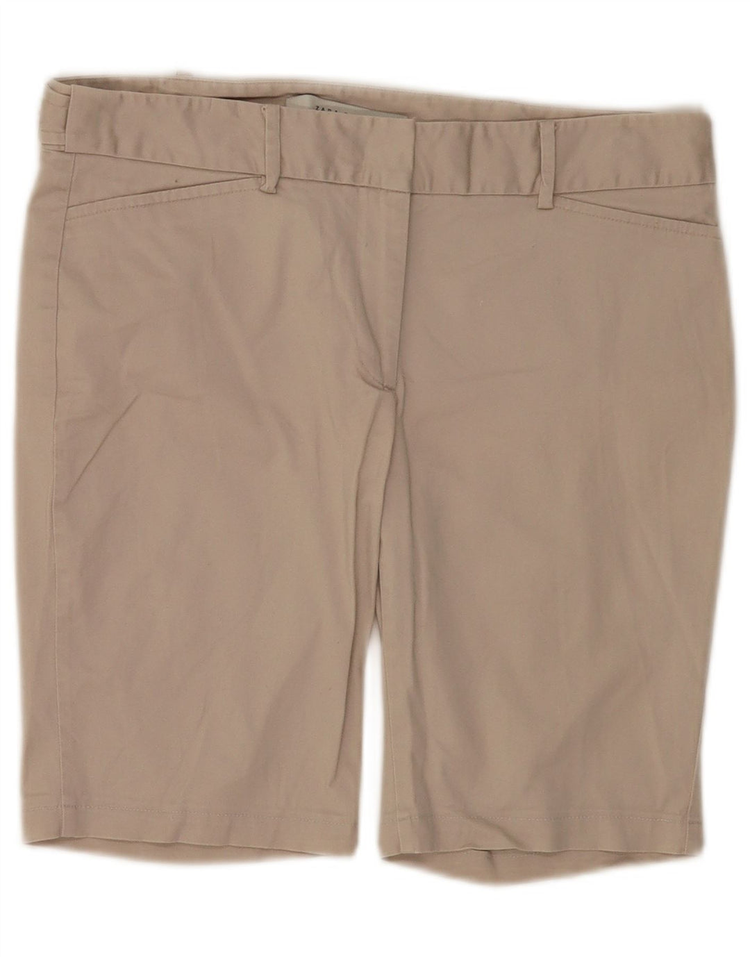 Pantaloncini casual da donna Zara EU 38 piccoli W28 cotone beige