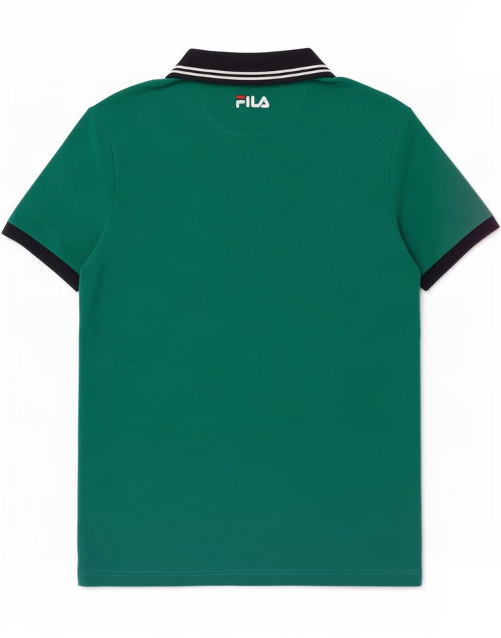 Polo da uomo Fila Small verde color block
