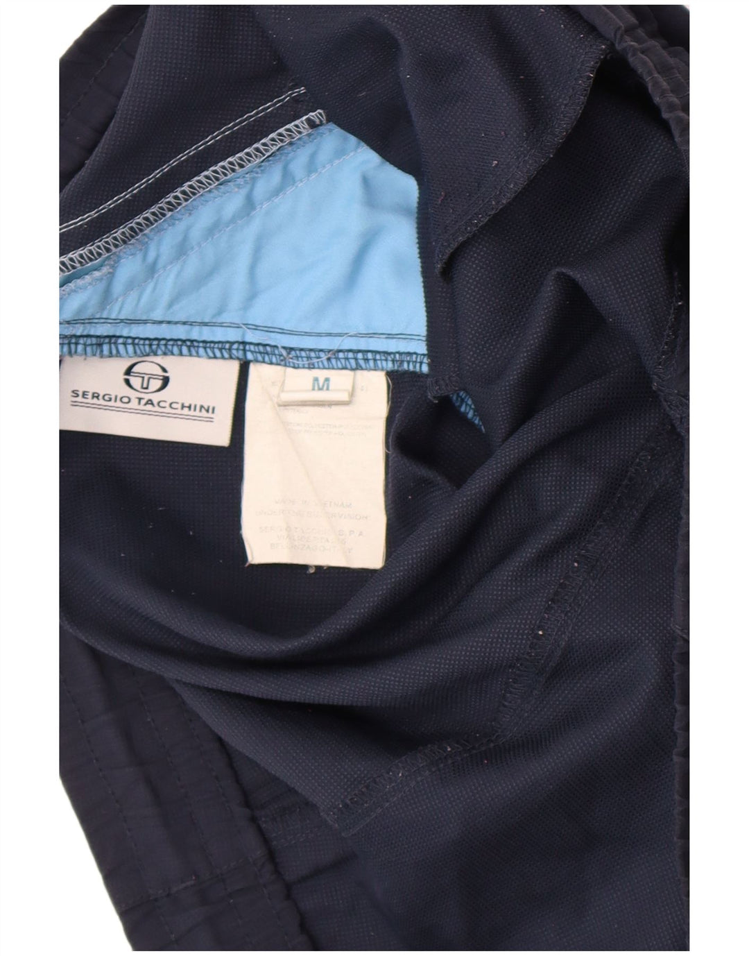 Pantaloncini sportivi grafici da uomo Sergio Tacchini color block medio blu navy
