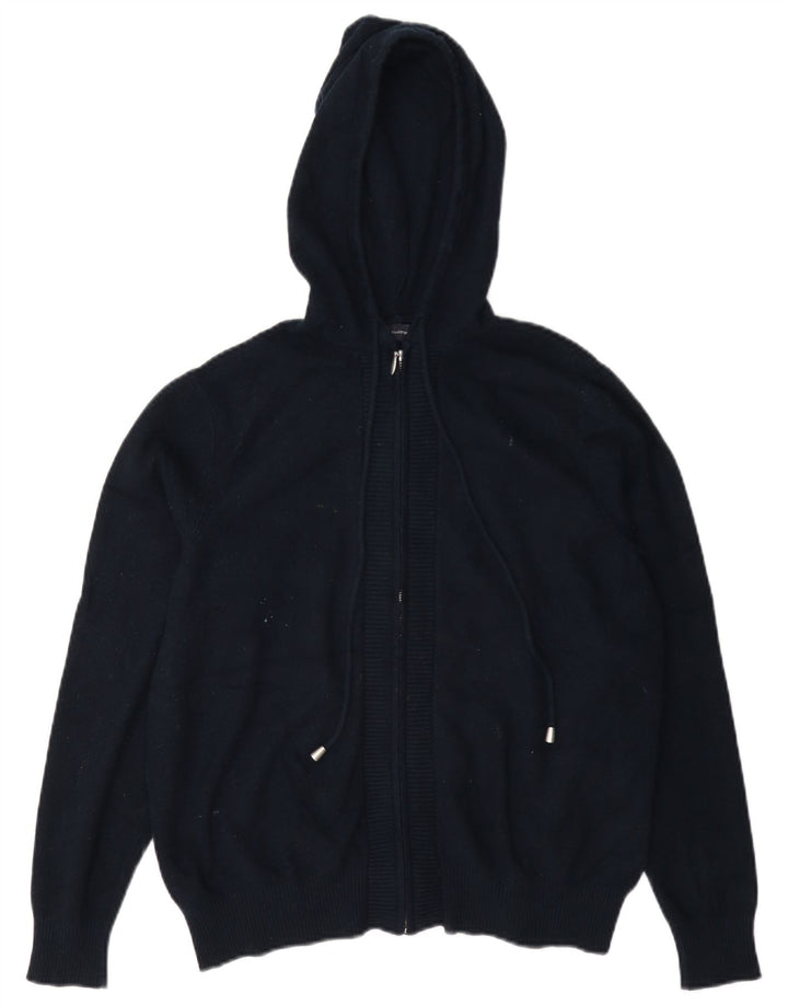 Maglione cardigan con cappuccio da donna Marks & Spencer UK 14 medio blu navy
