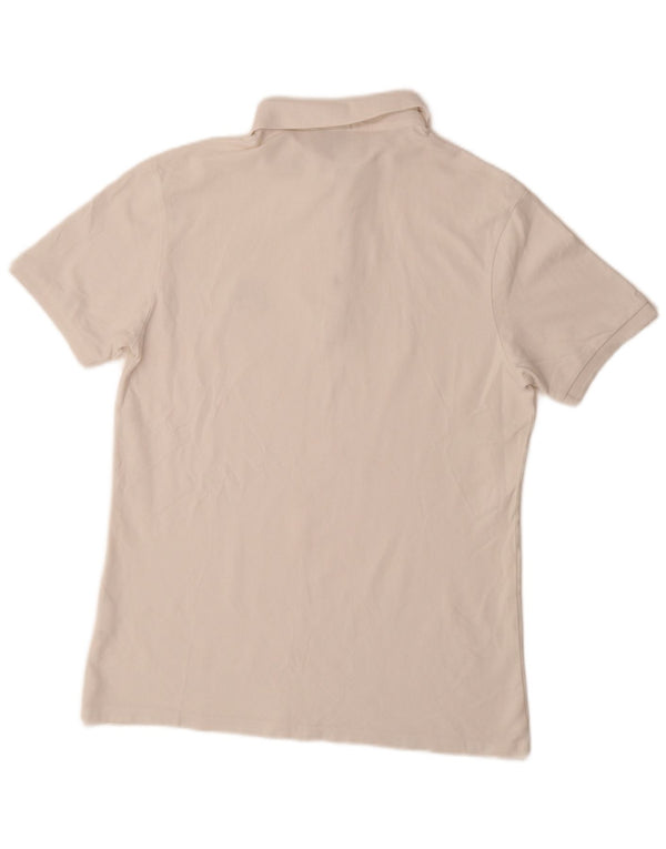 Polo HUGO BOSS da uomo slim fit grande in cotone bianco