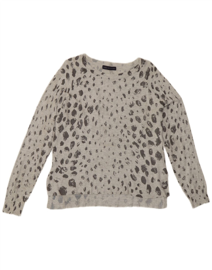 Maglione maglione con scollo a barca da donna Marks & Spencer UK 12 Grigio medio