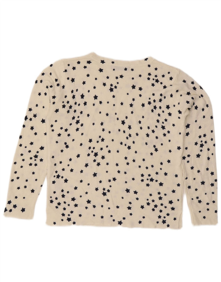 Maglione maglione con scollo a barca da donna Marks & Spencer UK 10 piccolo bianco