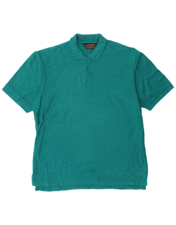 Polo da uomo EDDIE BAUER grande in cotone turchese