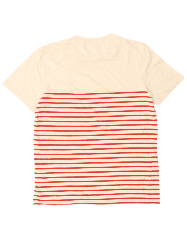 Lyle & Scott T-shirt da uomo Top grande in cotone a righe bianche