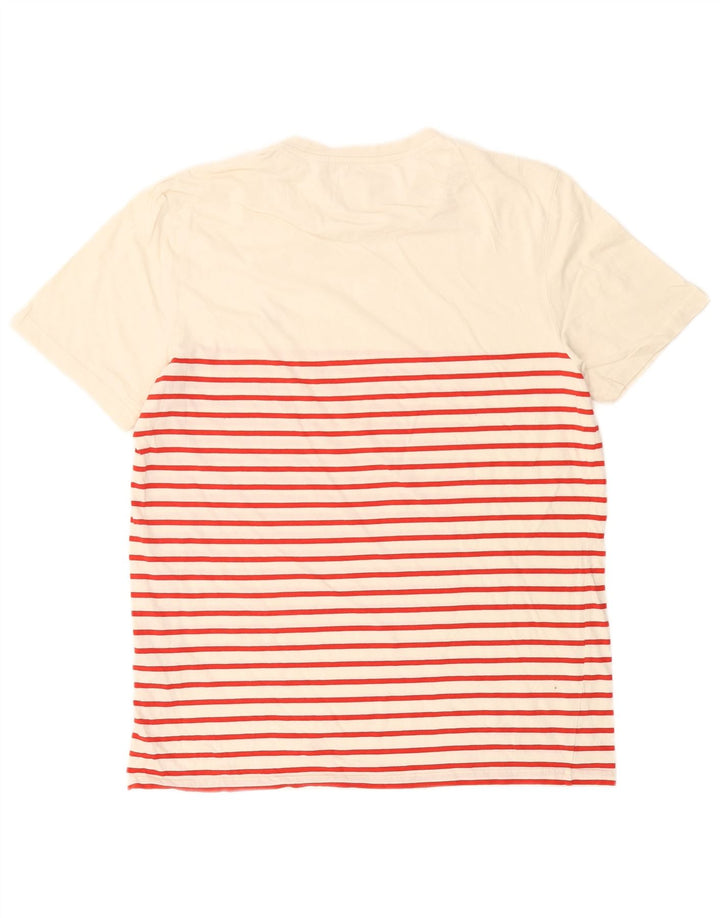 Lyle & Scott T-shirt da uomo Top grande in cotone a righe bianche