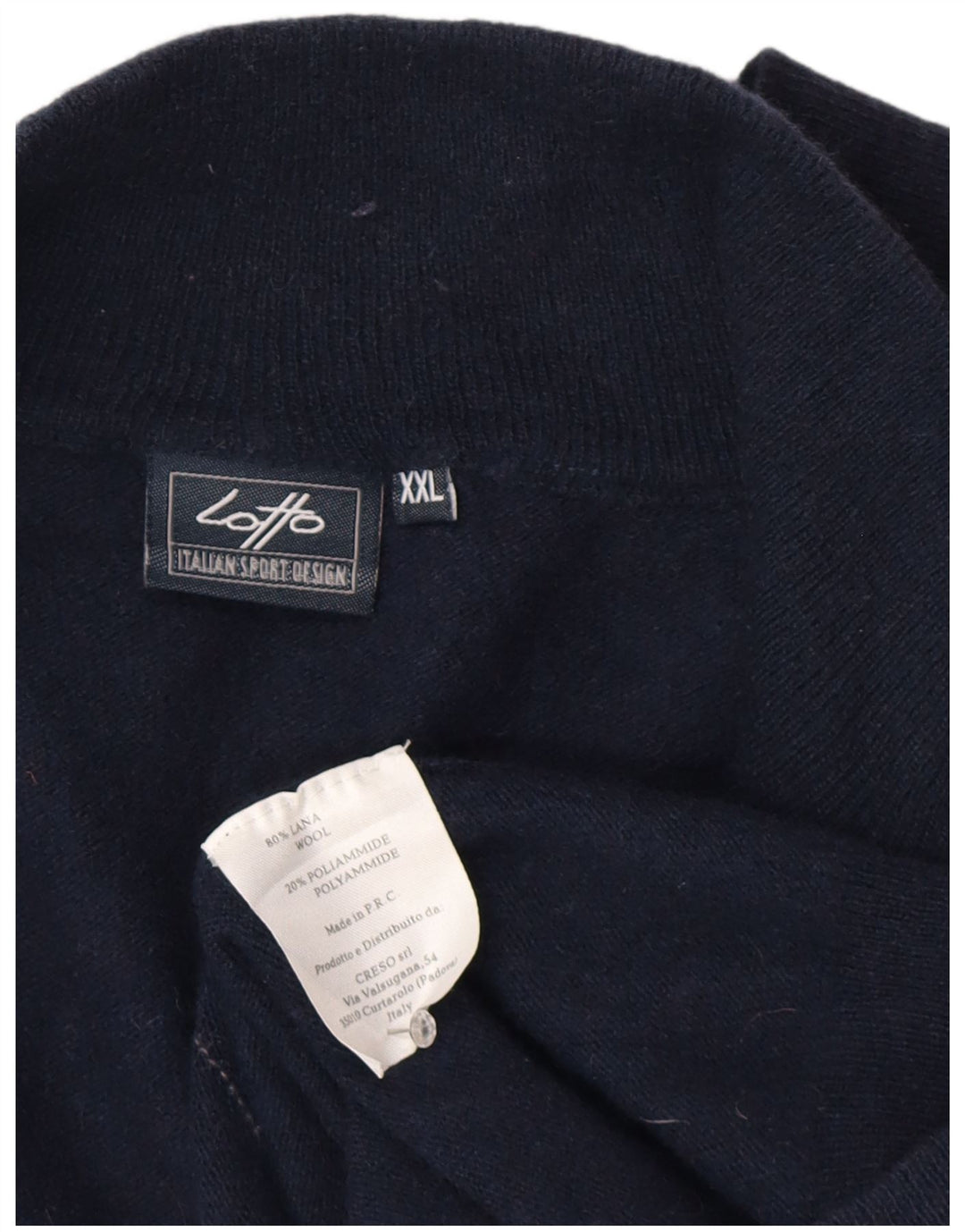 Maglione cardigan da uomo Lotto 2XL Blu navy a rombi/cotone diamante