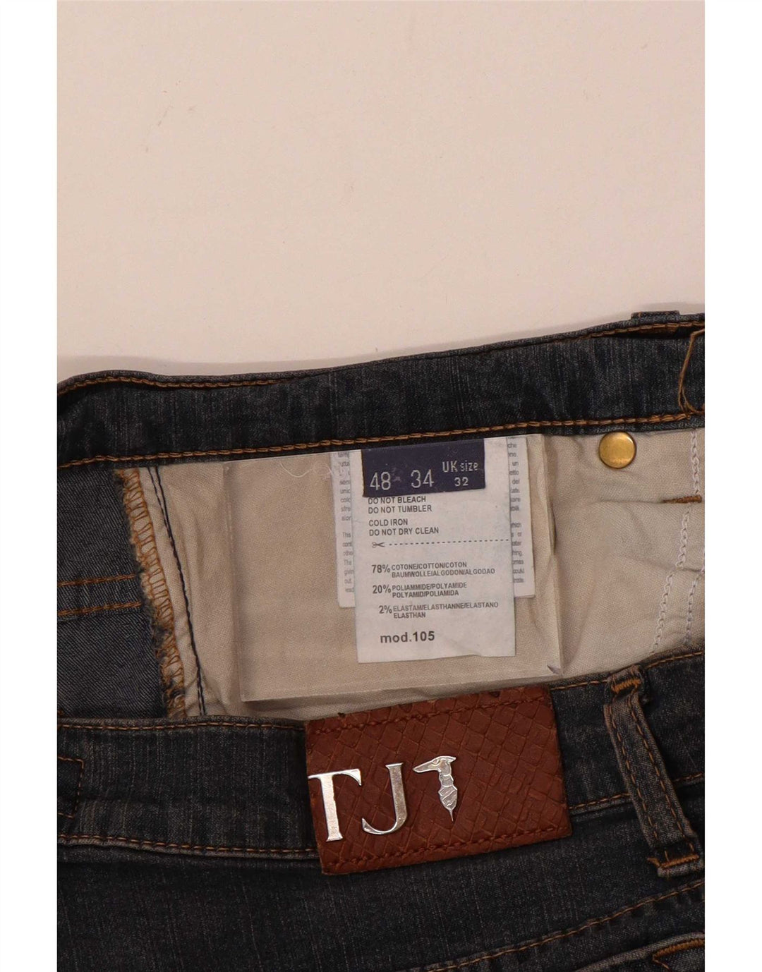 Jeans Straight Donna Trussardi W32 L31 Blu Cotone