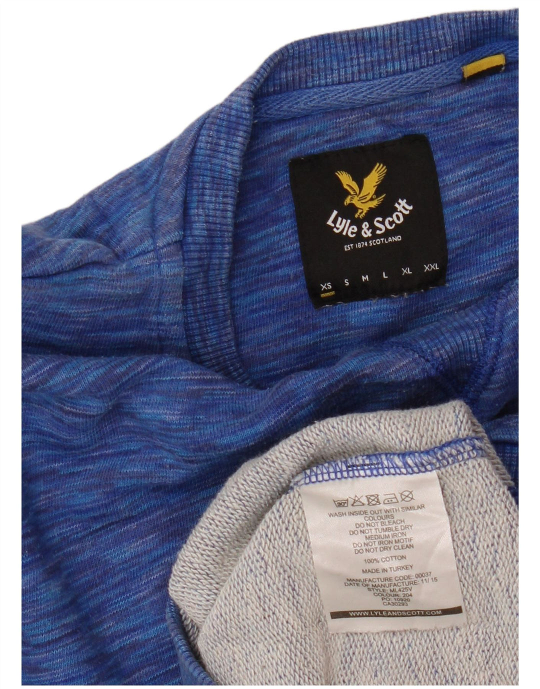Felpa oversize da donna LYLE & SCOTT UK 6 XS blu screziato