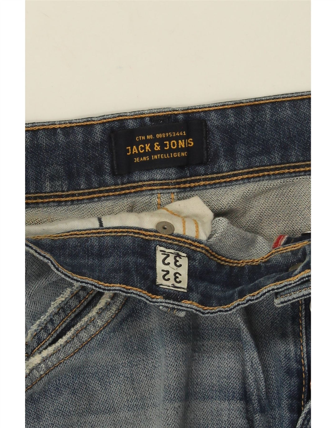 Jack & Jones Uomo GLENN Slim Jeans W32 L32 Cotone Blu