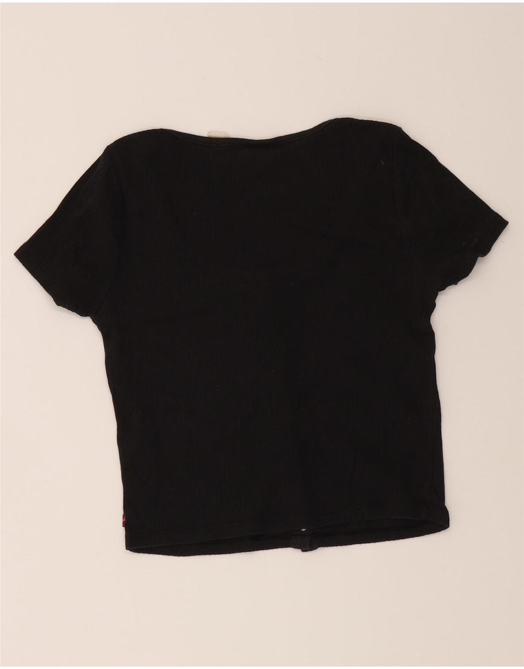 LEVI'S Womens Crop Cardigan Sweater UK 8 Small Black Vintage Levi's and Second-Hand Levi's from Messina Hembry 