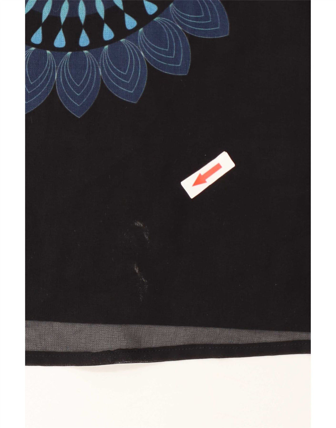 Desigual Abito tunica asimmetrico grafico da donna EU 38 Medio Nero geometrico