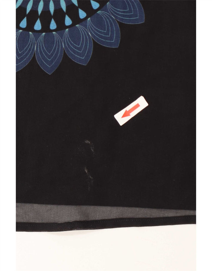 Desigual Abito tunica asimmetrico grafico da donna EU 38 Medio Nero geometrico