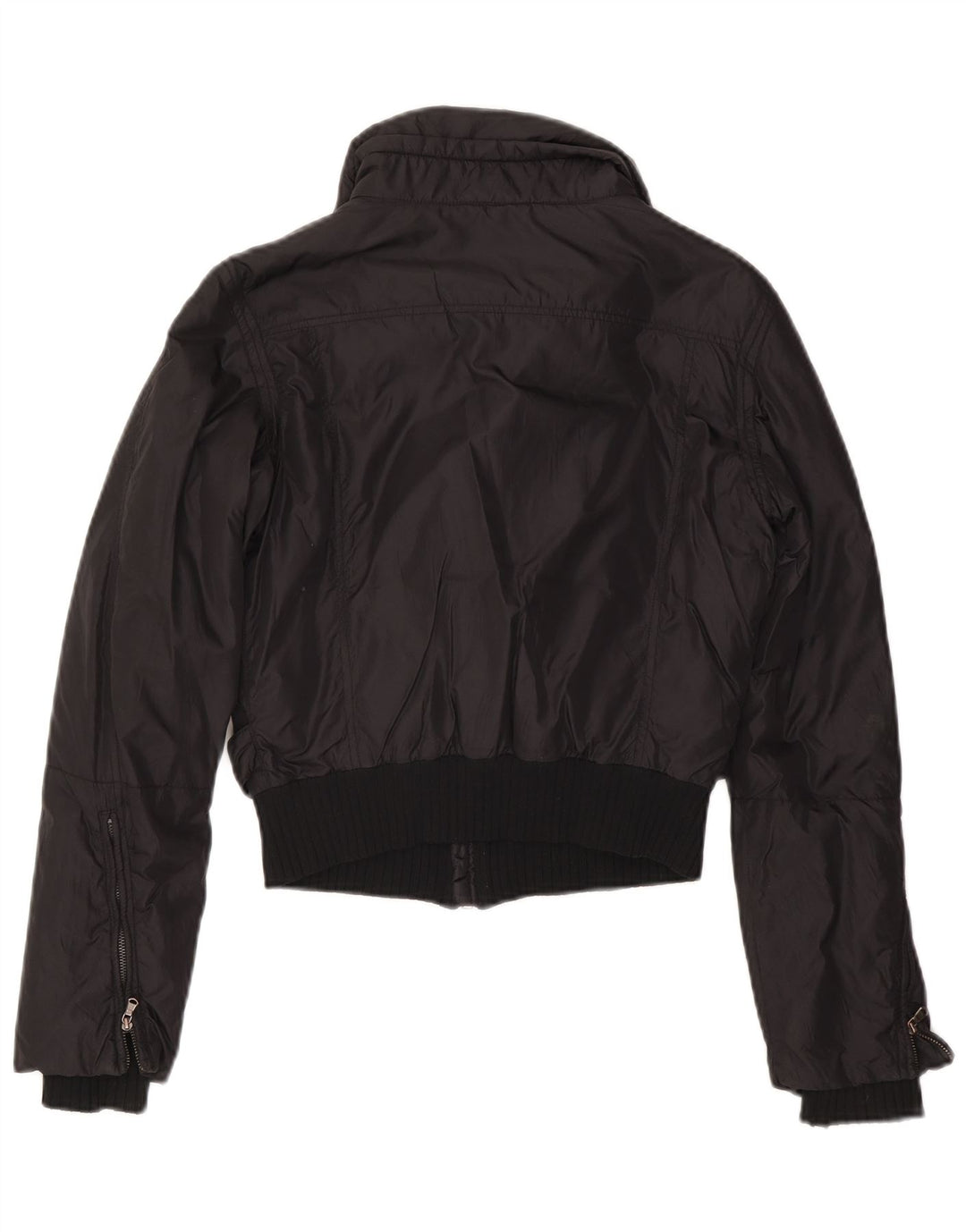 Giubbotto bomber corto da donna Calvin Klein Jeans UK 10 piccolo poliestere nero
