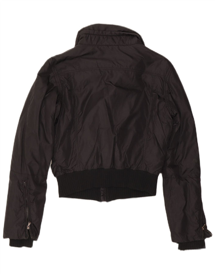 Giubbotto bomber corto da donna Calvin Klein Jeans UK 10 piccolo poliestere nero