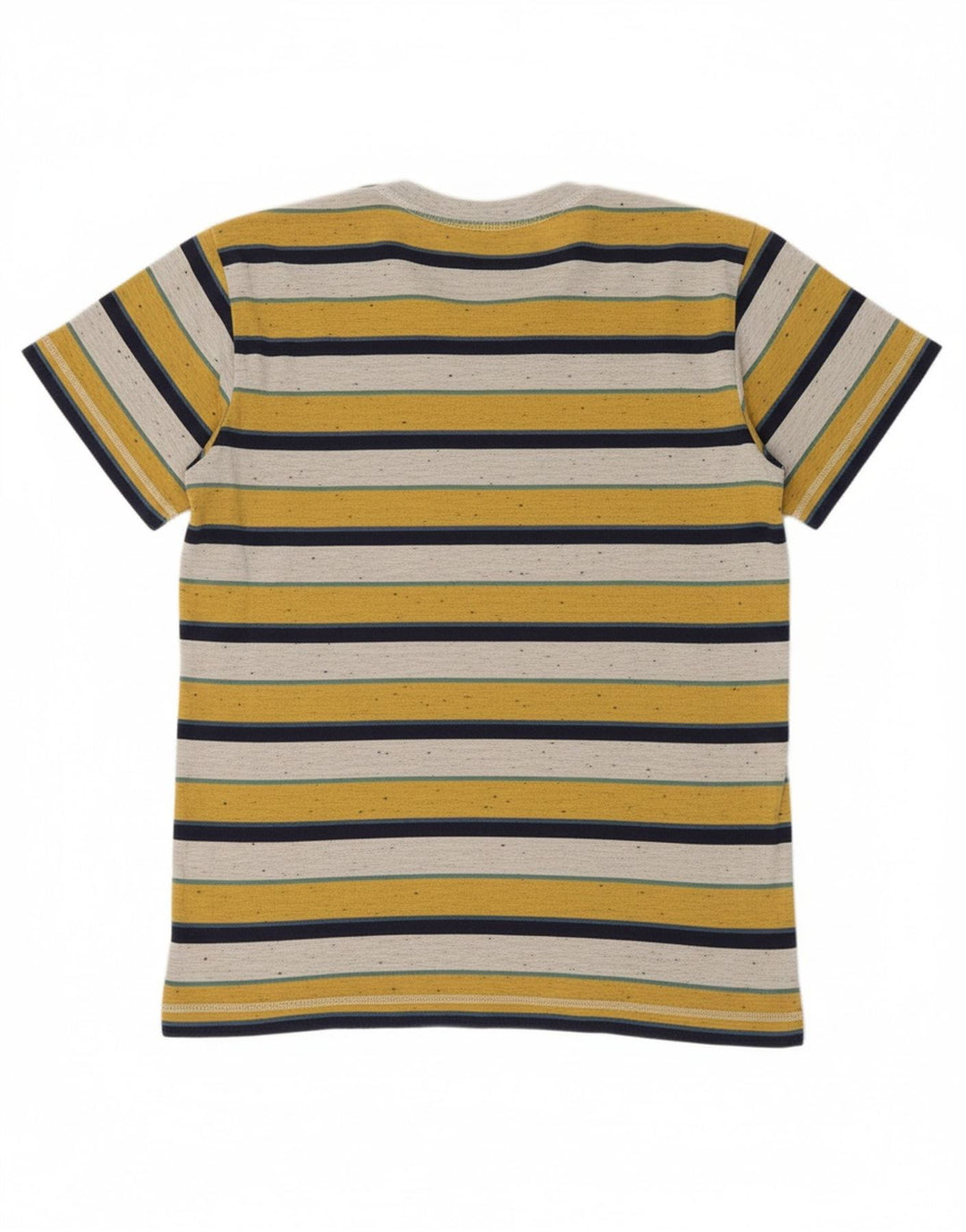 BENETTON Boys T-Shirt Top 13-14 Years 3XL Multicoloured Striped Polyester