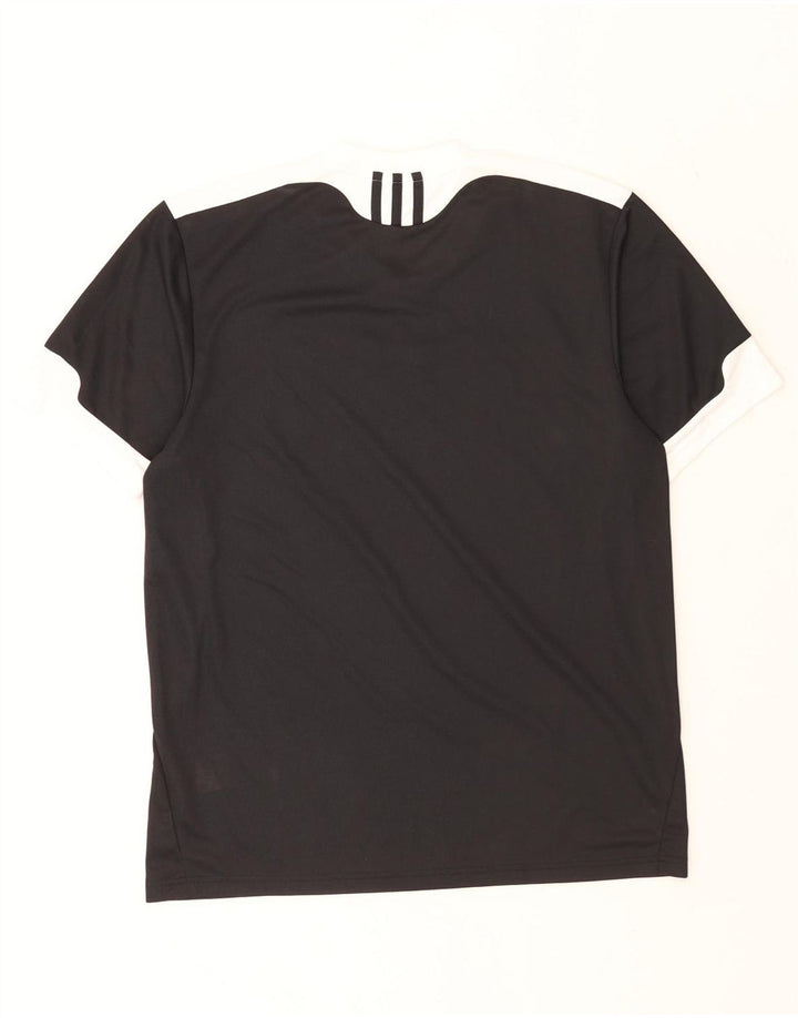 T-shirt Adidas Climalite da uomo Top in poliestere color block medio nero