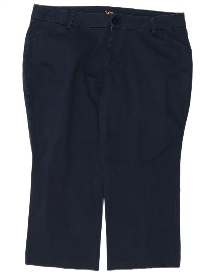 Pantaloni casual dritti Petite da donna LEE US 20 3XL W40 L27 Blu navy