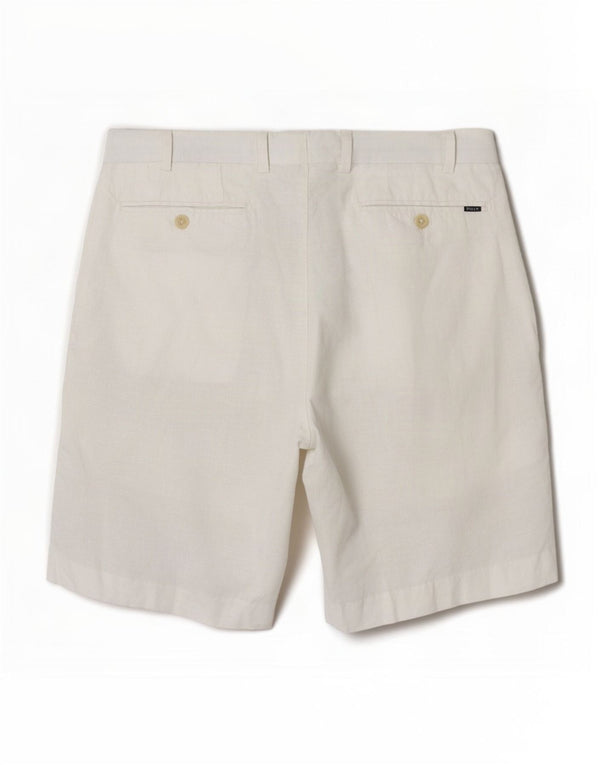 Polo Ralph Lauren Pantaloncini chino dal taglio dritto da uomo W34 Large White Linen