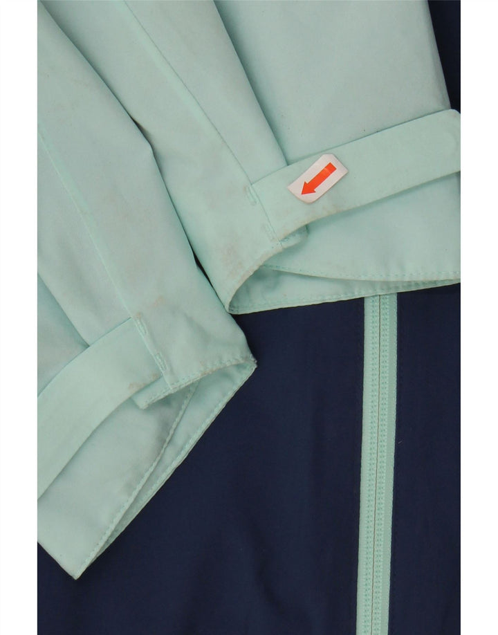 Giacca antipioggia con cappuccio da donna Jack Wolfskin UK 10/12 Colorblock blu medio