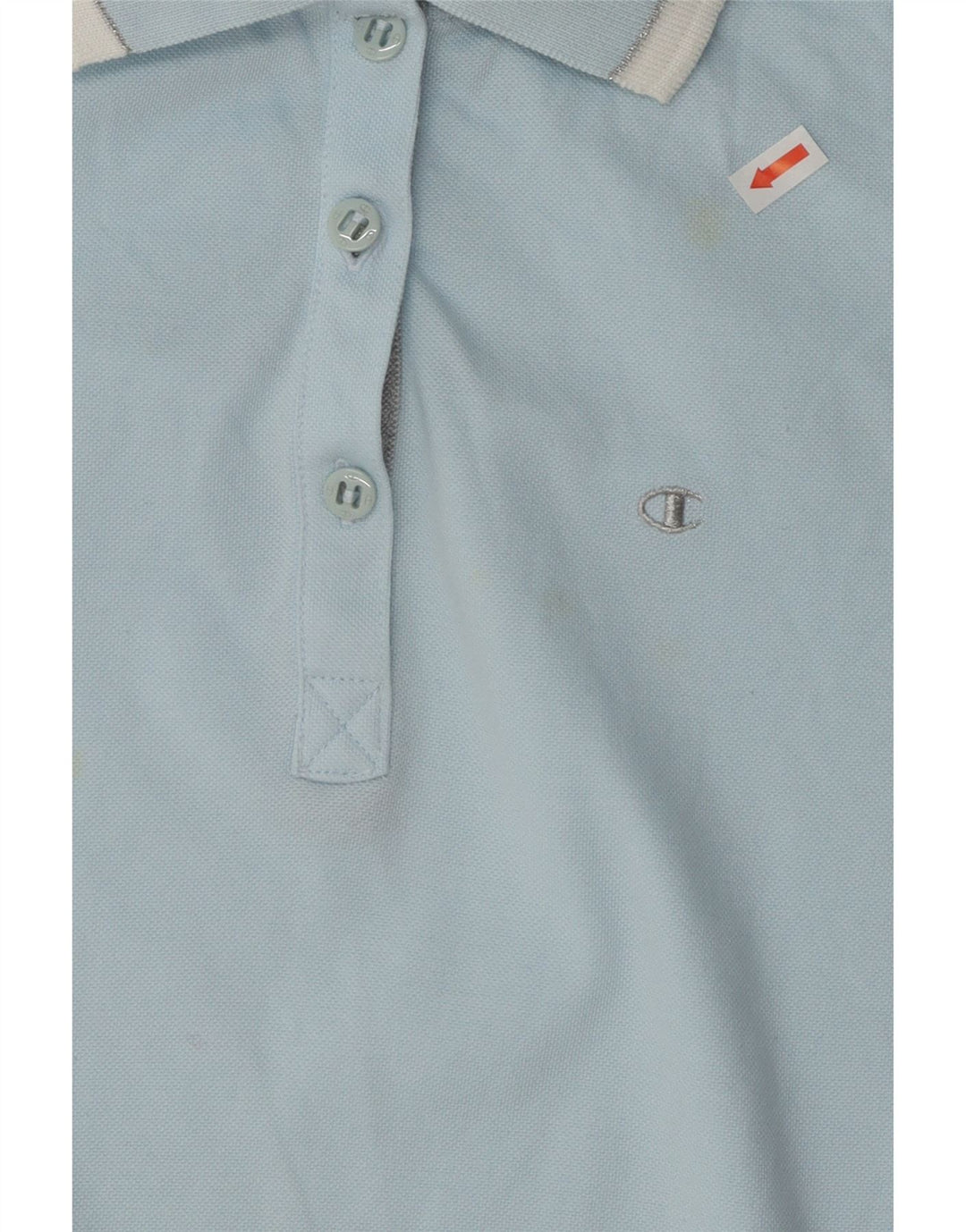 CHAMPION Womens Polo Shirt UK 16 Large Blue Cotton Vintage Champion and Second-Hand Champion from Messina Hembry 