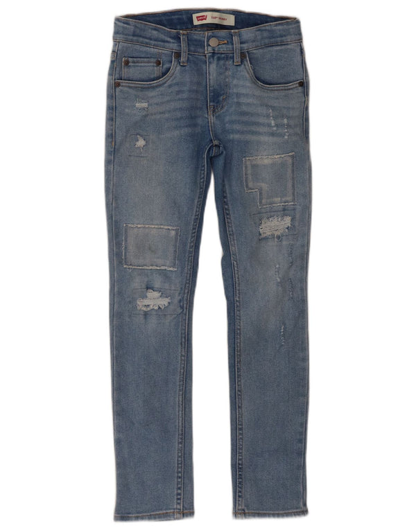 Levi's Ragazzi 510 Jeans skinny effetto invecchiato 9-10 anni W28 L26 Blu