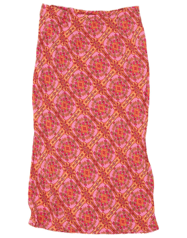 Gonna dritta da donna BILLABONG piccola W27 viscosa floreale rosa