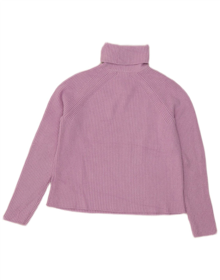 Maglione corto da donna Marks & Spencer con collo alto UK 10 piccolo viola