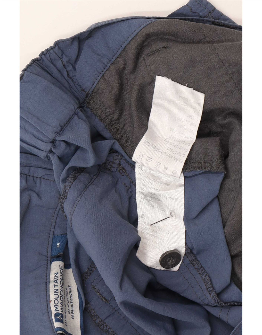 Pantaloncini cargo da uomo Mountain Warehouse W36 Large in nylon blu navy