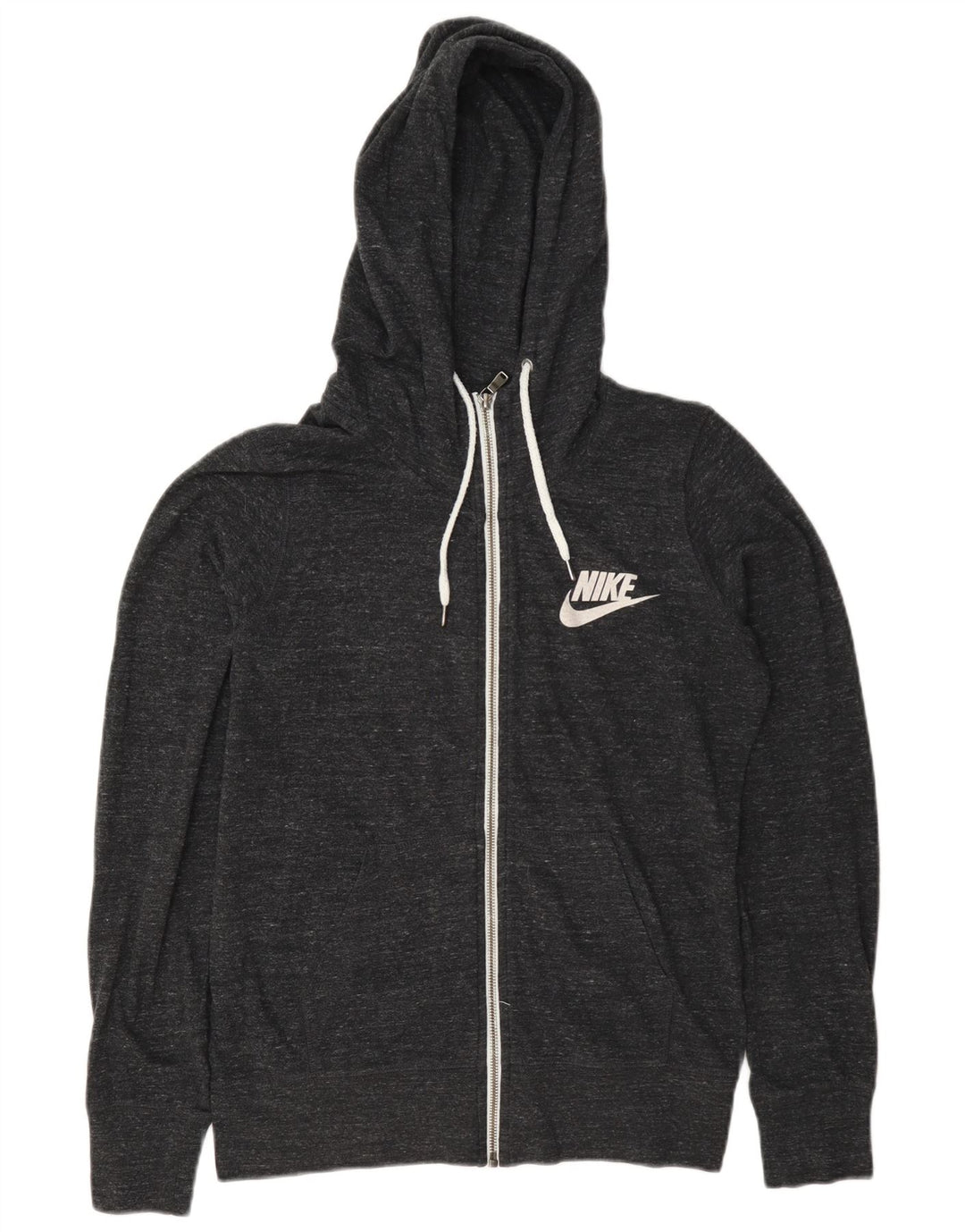 Felpa con cappuccio e zip da donna Nike UK 14 Grigio medio chiazzato