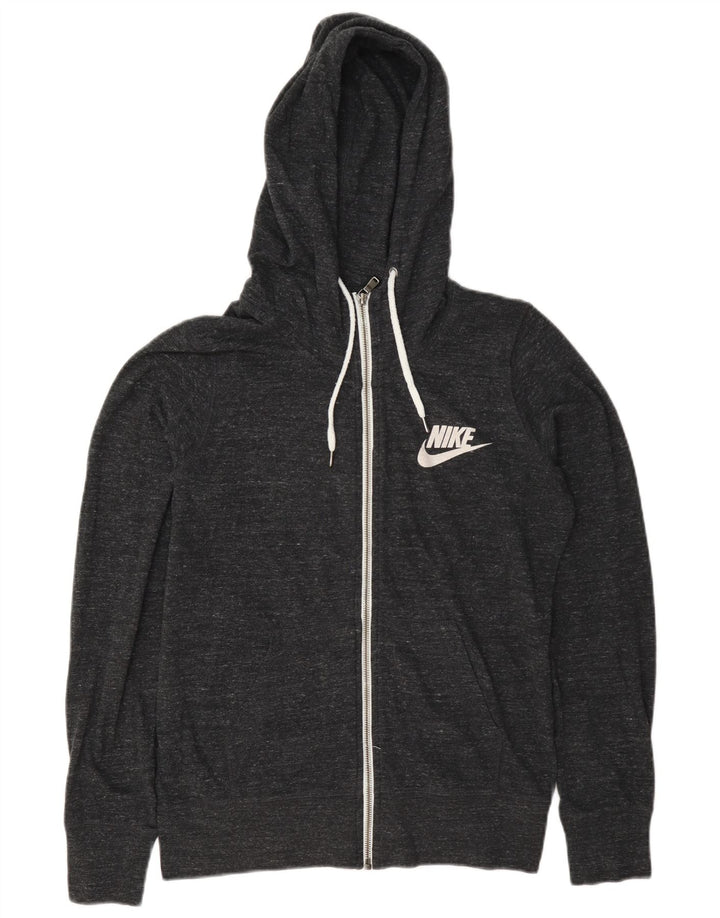 Felpa con cappuccio e zip da donna Nike UK 14 Grigio medio chiazzato