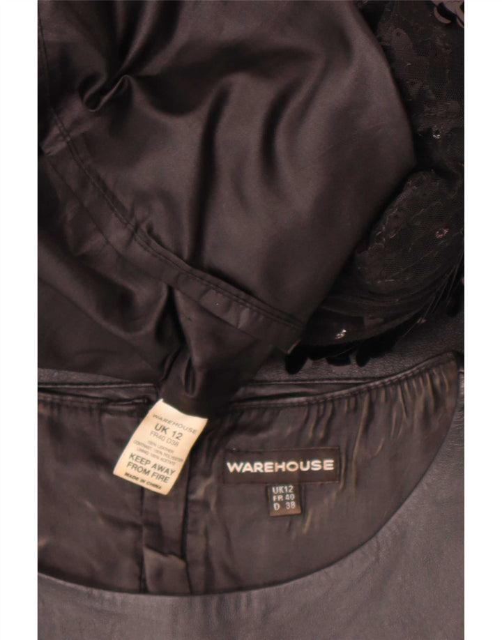Abito tubino senza maniche da donna Warehouse UK 12 poliestere nero medio