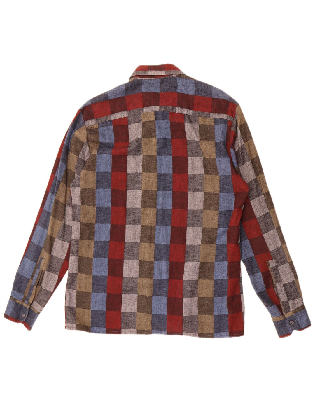 Camicia vintage da uomo in flanella taglia 38/39 cotone geometrico multicolore medio