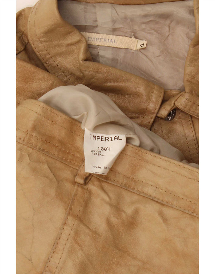 Giacca in pelle da donna Imperial UK 18 XL Beige