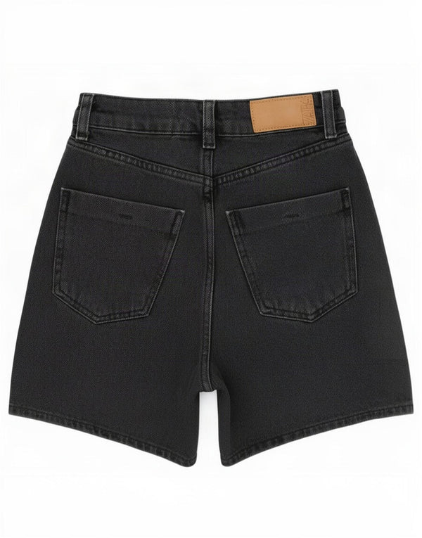 Pantaloncini di jeans a vita alta da donna Zara EU 32 2XS W22 neri