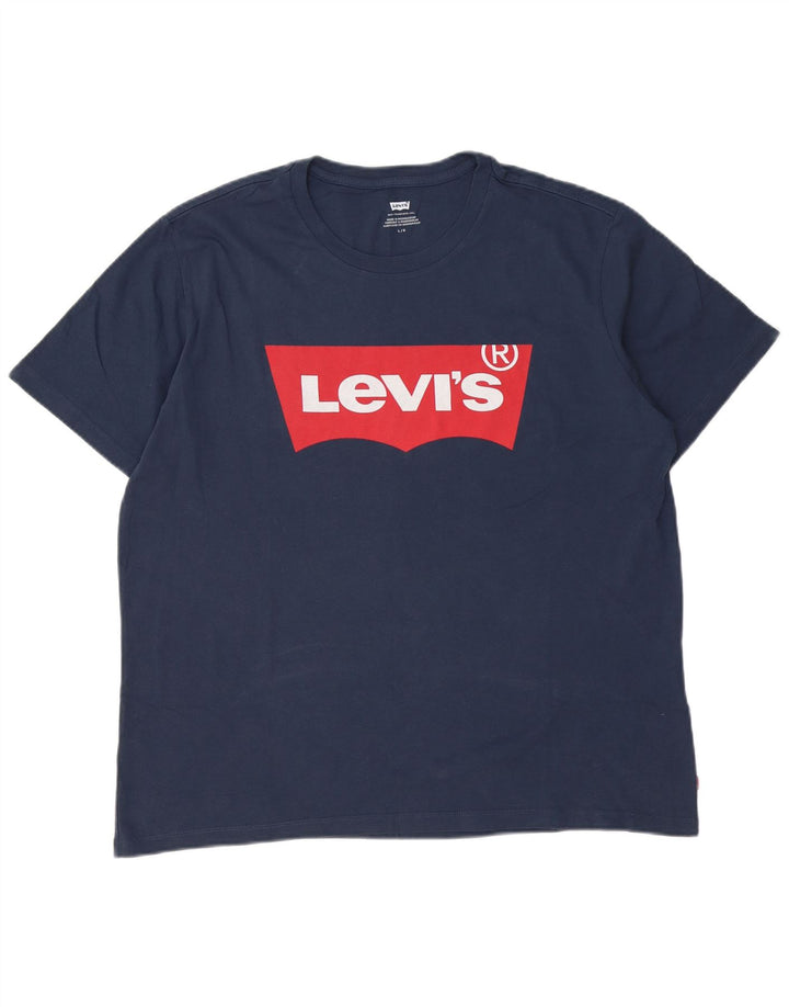T-shirt grafica da uomo Levi's Top grande blu navy