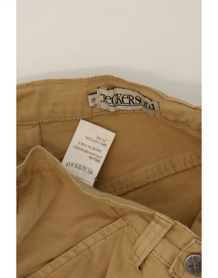 JECKERSON Womens Casual Shorts W26 Small Beige Cotton Vintage Jeckerson and Second-Hand Jeckerson from Messina Hembry 