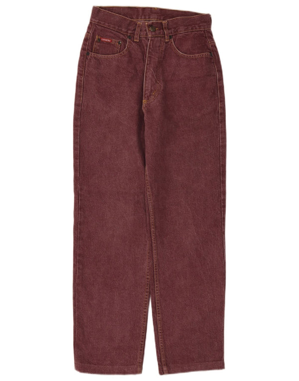 Jeans affusolati a vita alta da donna Carrera W27 L28 cotone bordeaux