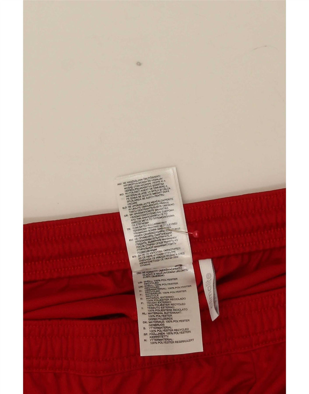 Pantaloncini sportivi Adidas Climalite da uomo, grandi, in poliestere color block rosso