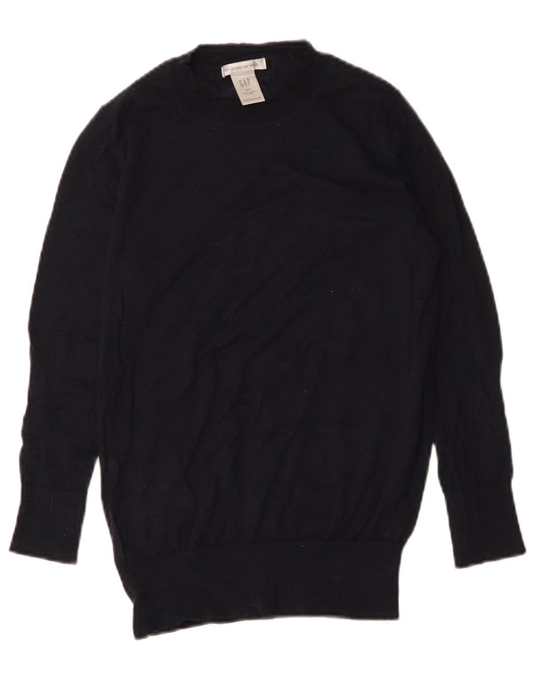 Maglione maglione girocollo da donna Gap UK 10 piccolo lana blu navy