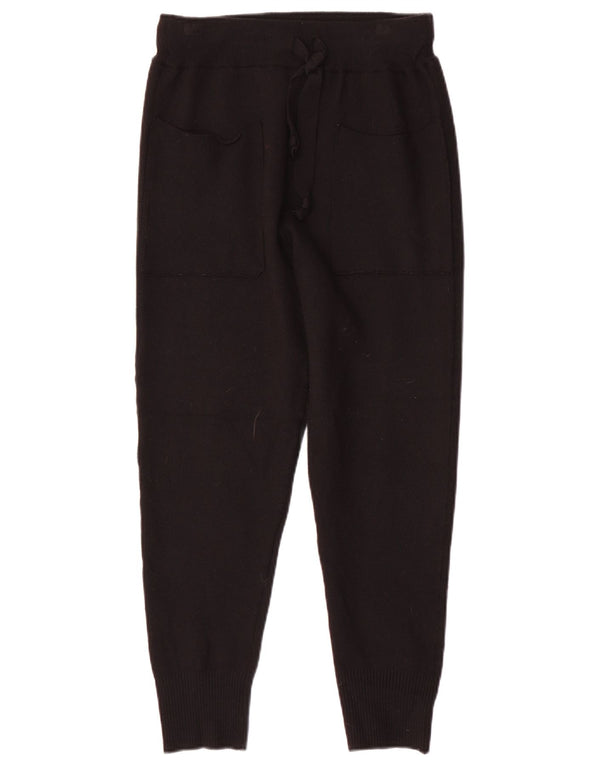 Pantaloni sportivi da jogging in maglia da donna Zara piccoli W26 L27 viscosa nera