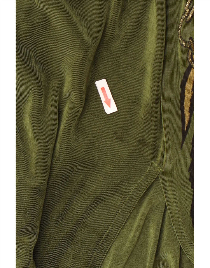 Camicetta da donna oversize con motivo astratto Piccadilly UK 10 piccola verde