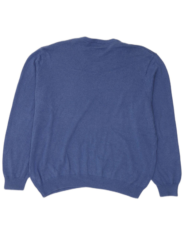 Maglione maglione con scollo a V da uomo Marks & Spencer 3XL cotone blu